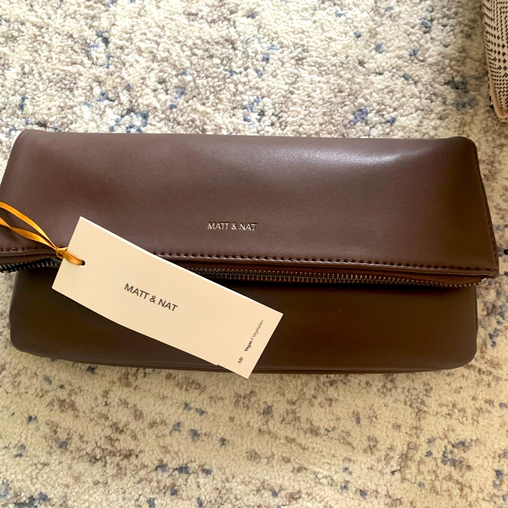 Matt & Nat Brown Fold-Over Crossbody Bag